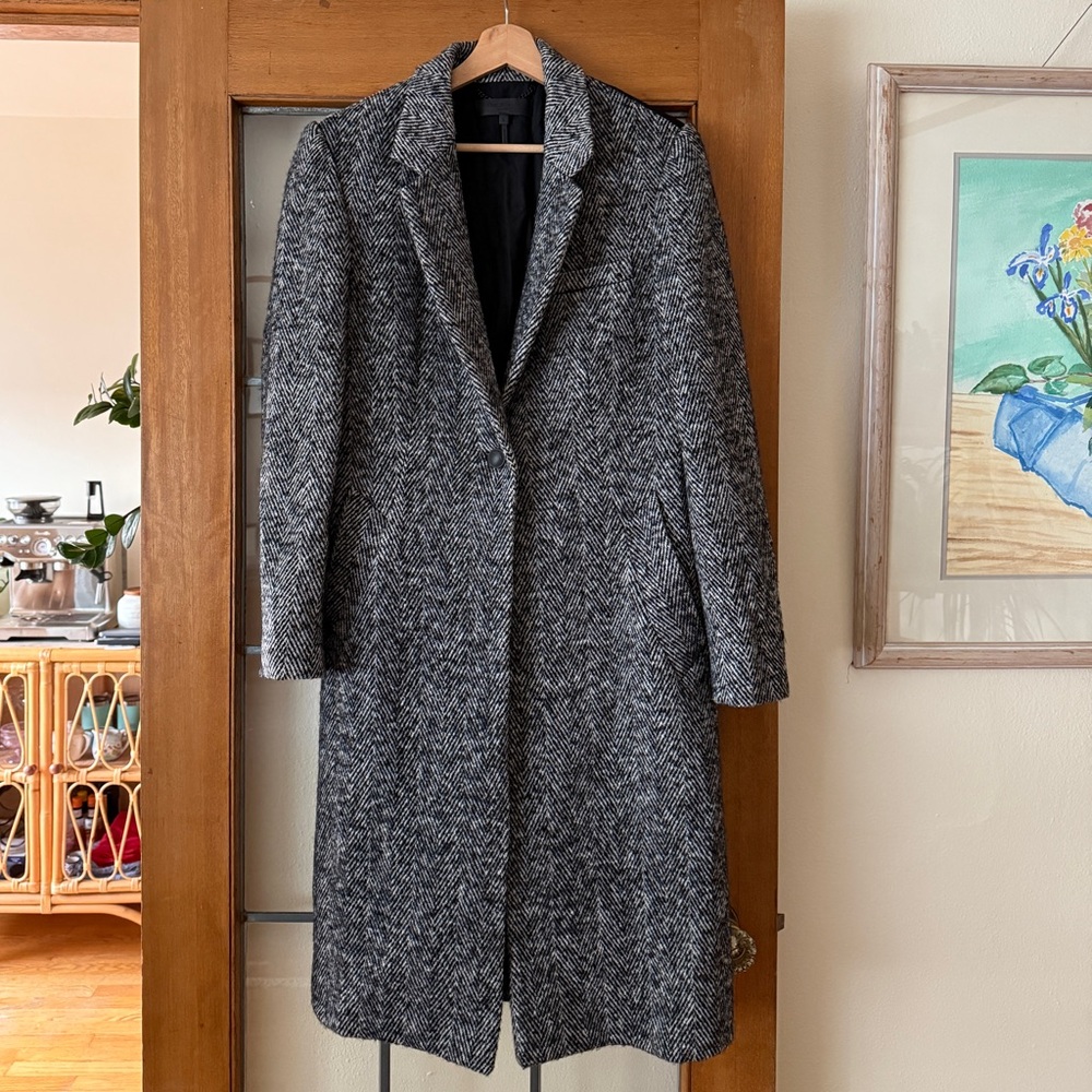 Rag & Bone Dani Herringbone Wool-Blend Coat